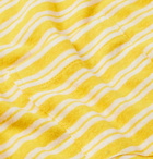 Onia - Chad Striped Linen-Blend T-Shirt - Yellow