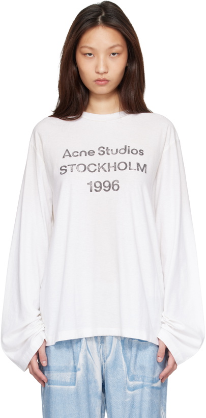 Photo: Acne Studios Off-White Sprayed 1996 Logo T-shirt