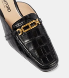 Tom Ford Whitney croc-effect leather slippers