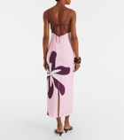 Cala de la Cruz Firenze floral linen midi dress