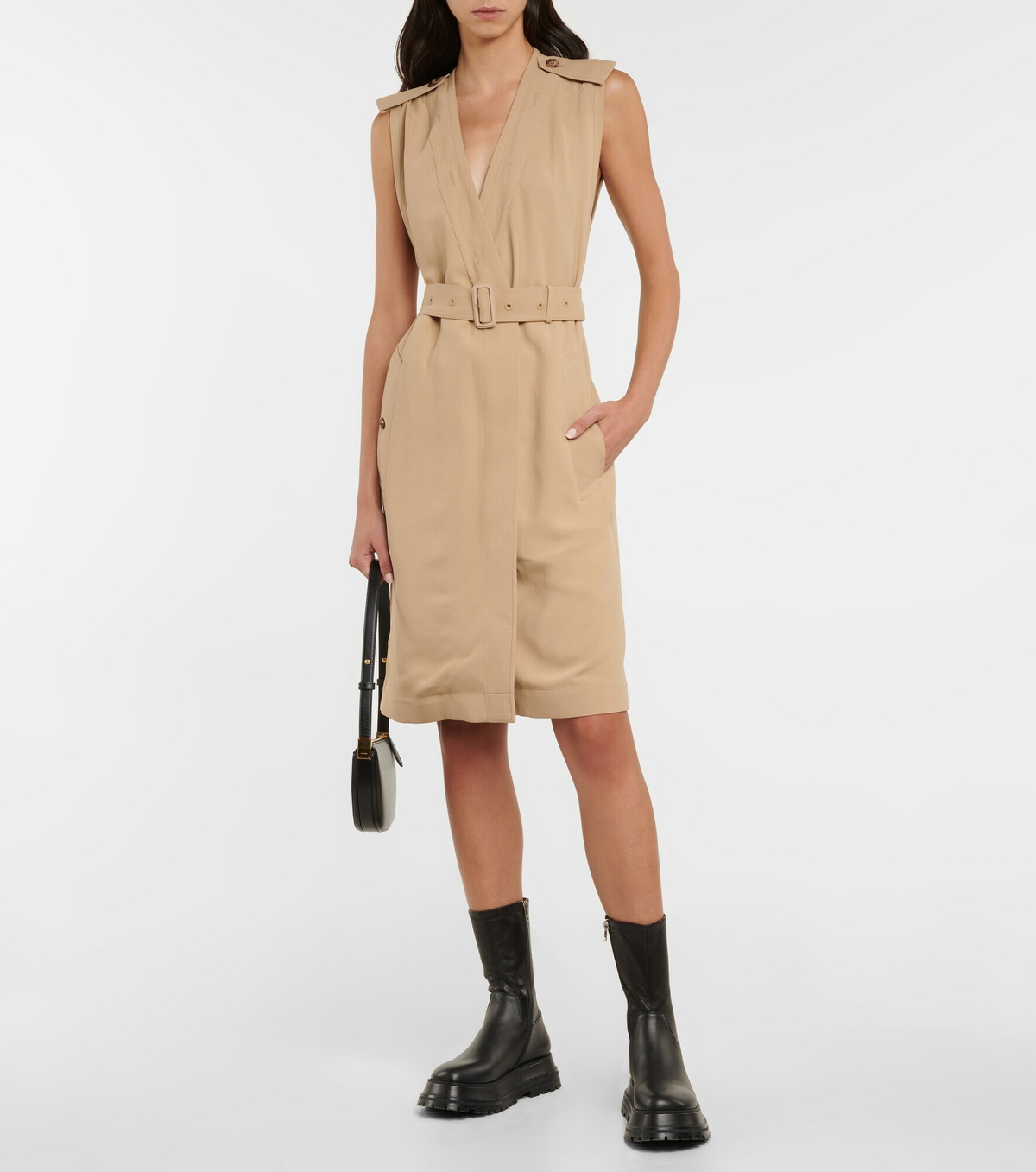 Burberry - Maddison belted wrap minidress Burberry