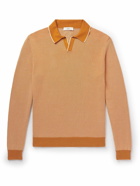Mr P. - Johnny Birdseye Cotton Polo Shirt - Orange