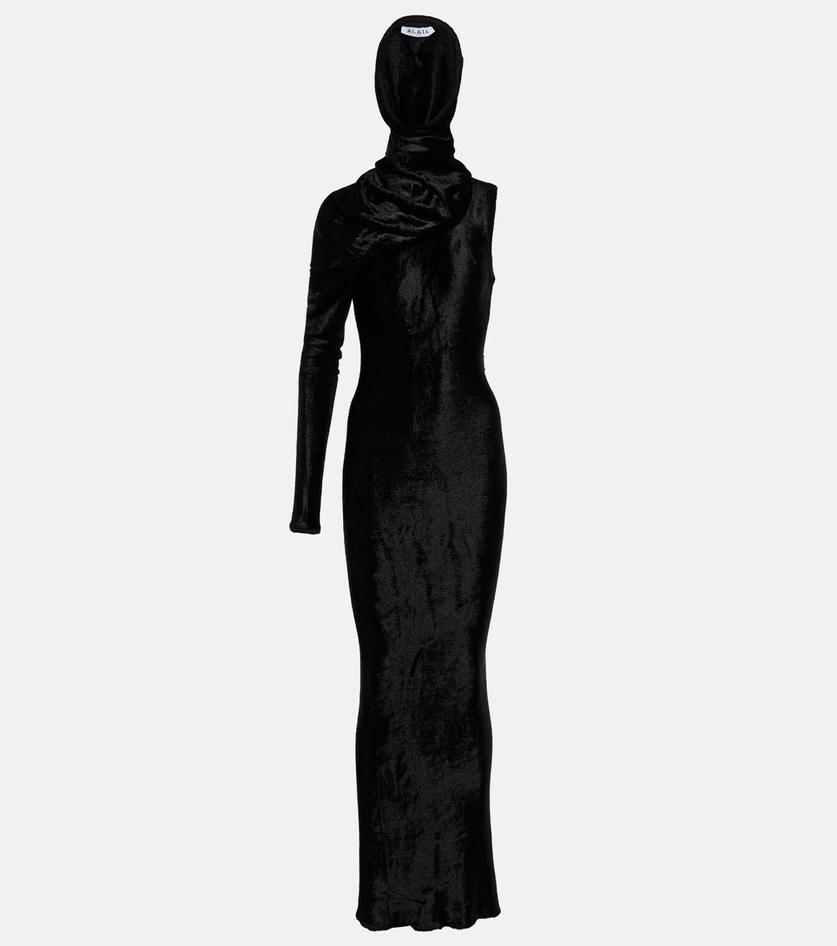 Alaïa Hooded asymmetric gown ALAÏA