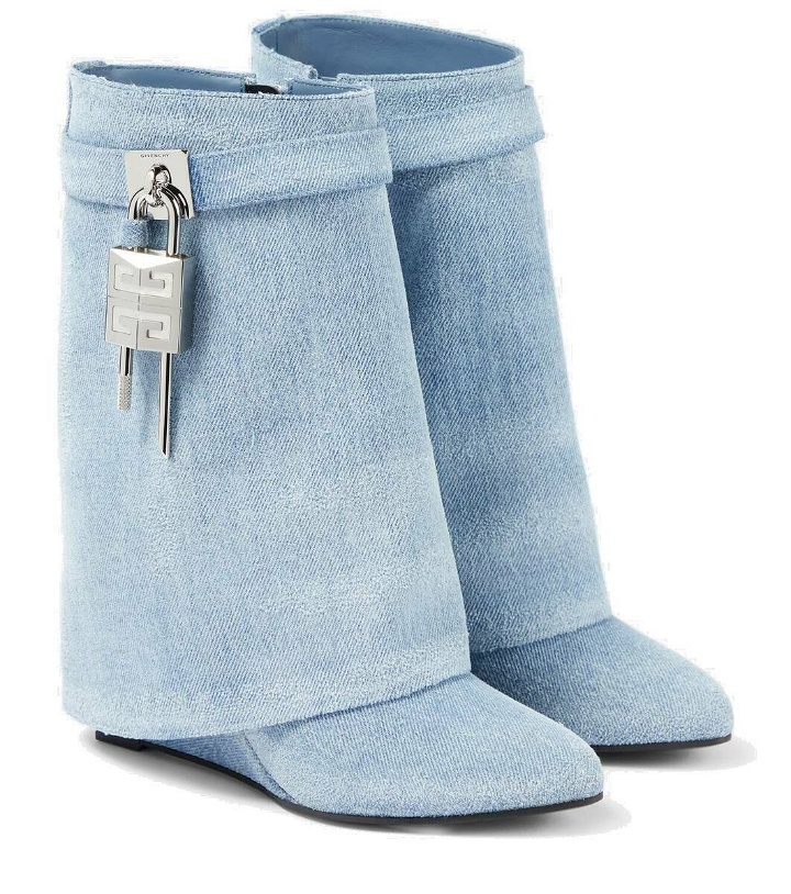 Photo: Givenchy Shark Lock denim ankle boots
