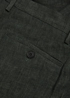 Sunspel Tapered-leg Linen Trousers Dark Green