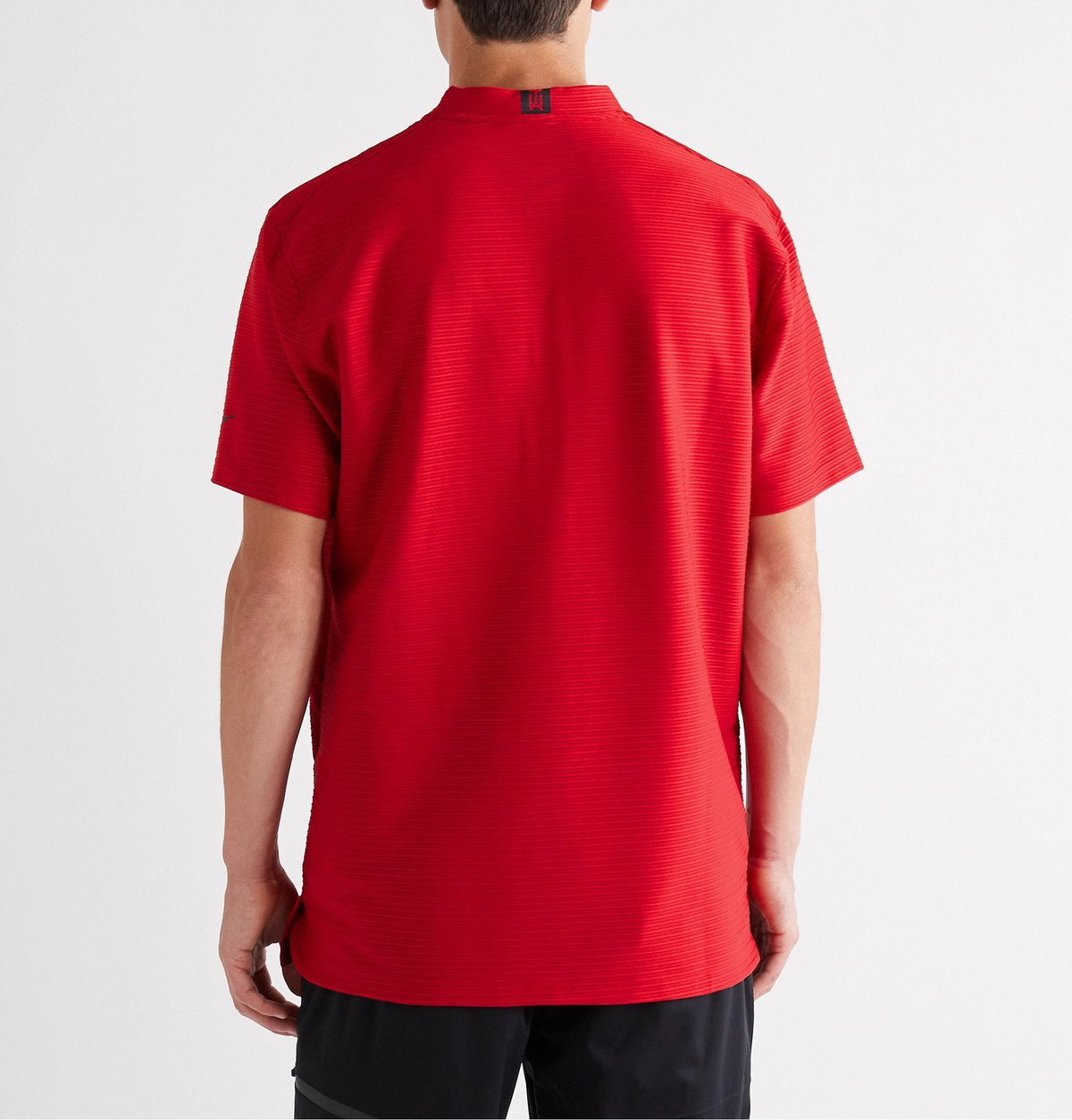Nike Golf - Tiger Woods Ribbed Dri-FIT Stretch-Jersey Golf Polo Shirt - Red