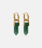 La DoubleJ Pillar embellished gold-plated earrings