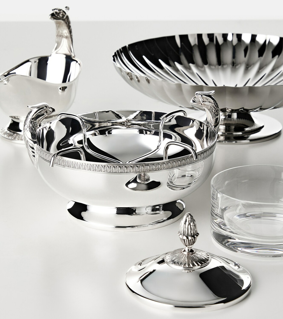 Christofle Malmaison silver-plated caviar serving set