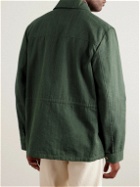 Valstar - Herringbone Linen and Cotton-Blend Overshirt - Green