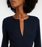 Oscar de la Renta Belted wool-blend midi dress