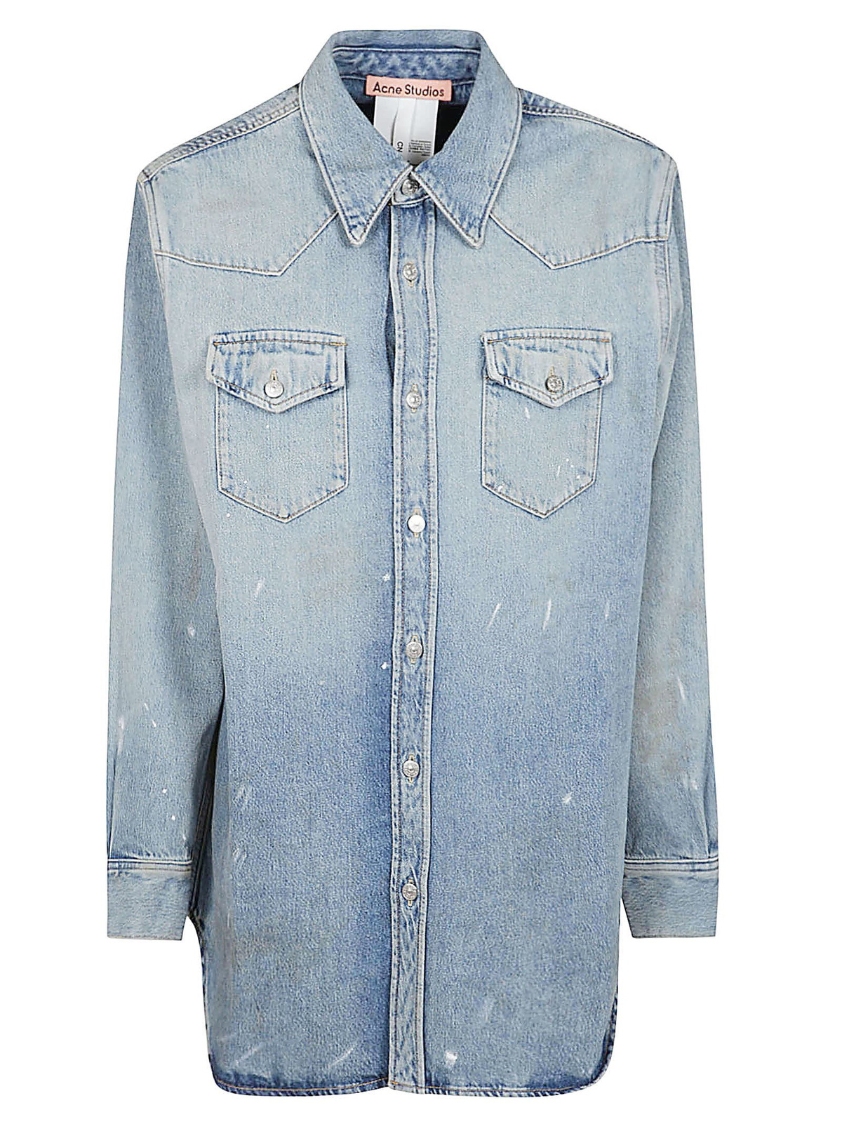 Acne Studios Silver Denim Lamp Jacket Acne Studios