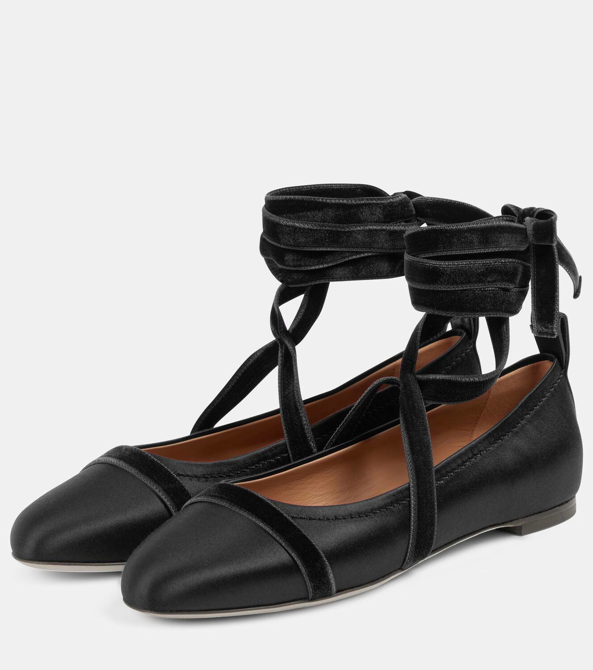 Malone Souliers Spencer satin ballet flats