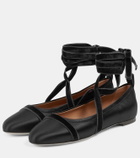 Malone Souliers Spencer satin ballet flats