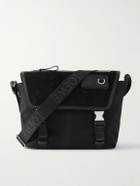 LOEWE - Leather-Trimmed Suede and Canvas Messenger Bag