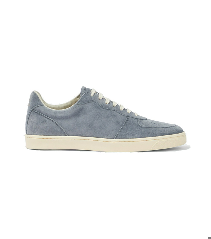 Photo: Brunello Cucinelli - Washed suede low-top sneakers