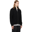 MM6 Maison Margiela Black Ribbed Knit Jacket