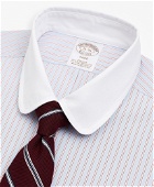 Brooks Brothers Men's Stretch Soho Extra-Slim Fit Dress Shirt, Double-Stripe | Red