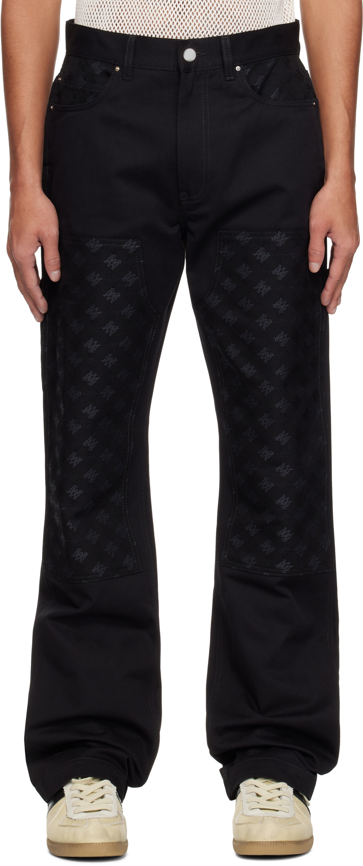 AMIRI Black MA Quad Jacquard Carpenter Jeans Amiri