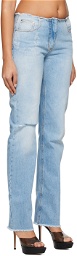 1017 ALYX 9SM Blue Frayed Jeans