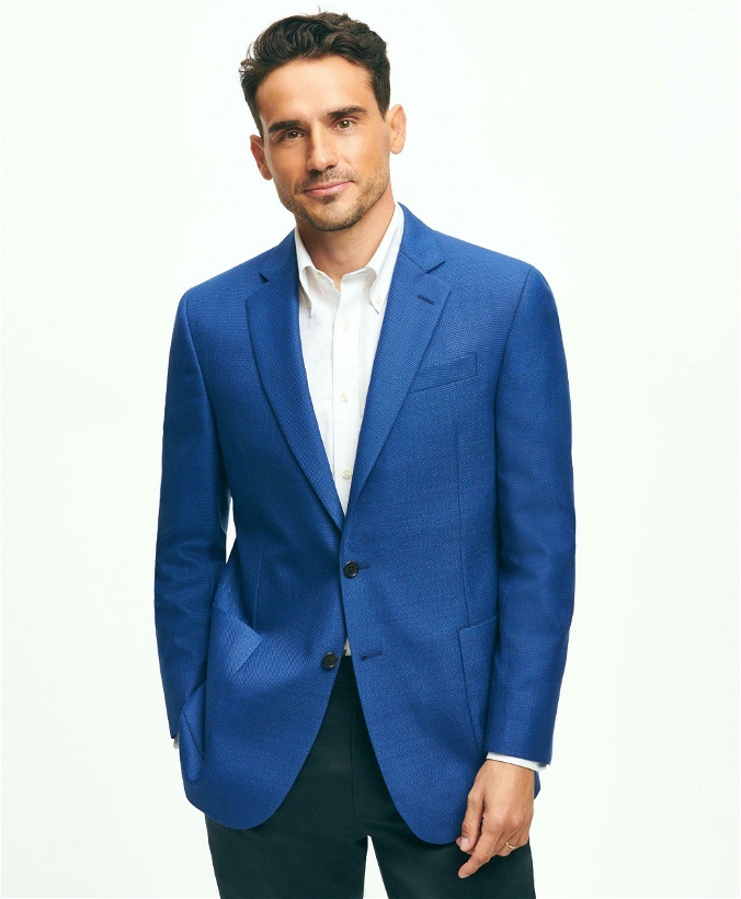Photo: Brooks Brothers Men's Madison Relaxed-Fit Wool Hopsack Sport Coat | Blue
