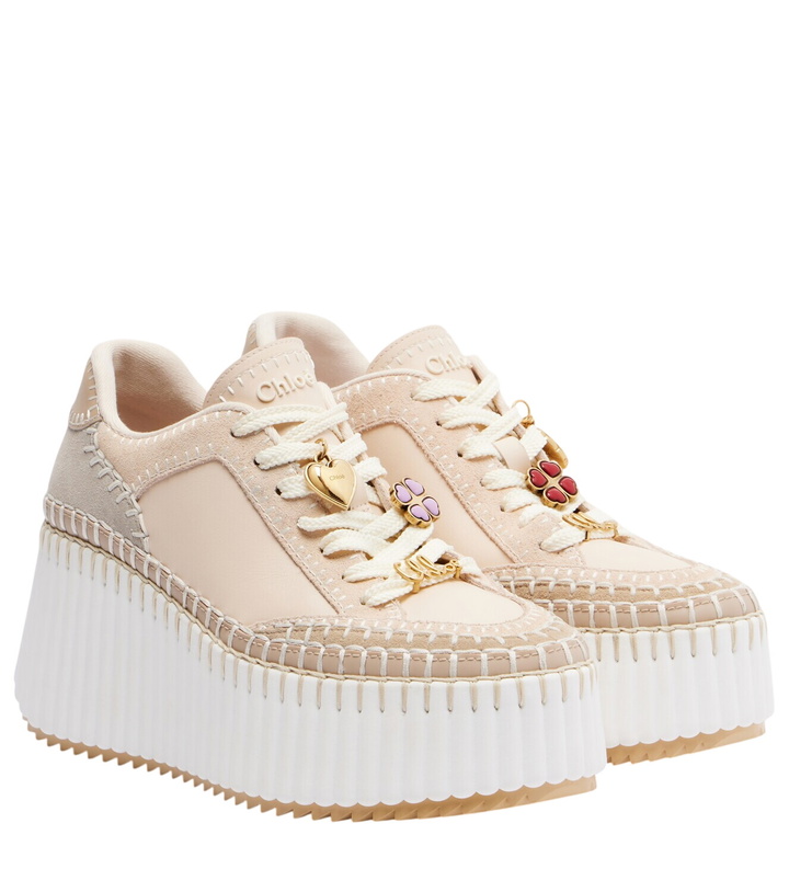 Photo: Chloé Nama suede and leather platform sneakers