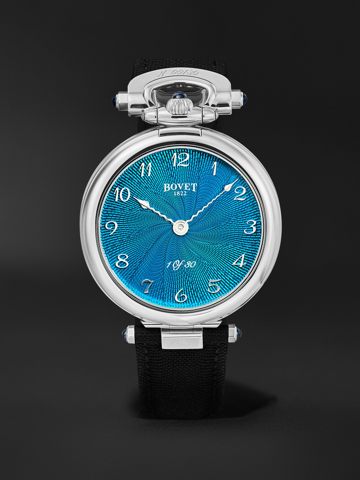 Bovet - Monsieur BOVET Limited Edition Hand-Wound 43mm Titanium and Canvas Watch, Ref. No. AI43032