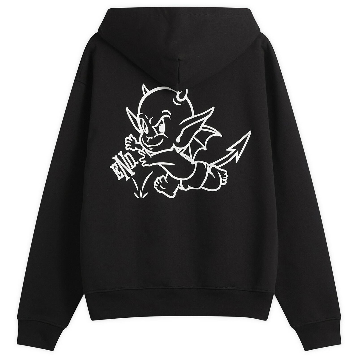 END. Gargoyle Chaser Zip Hoodie in Black