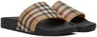 Burberry Brown & Beige Check Sandals