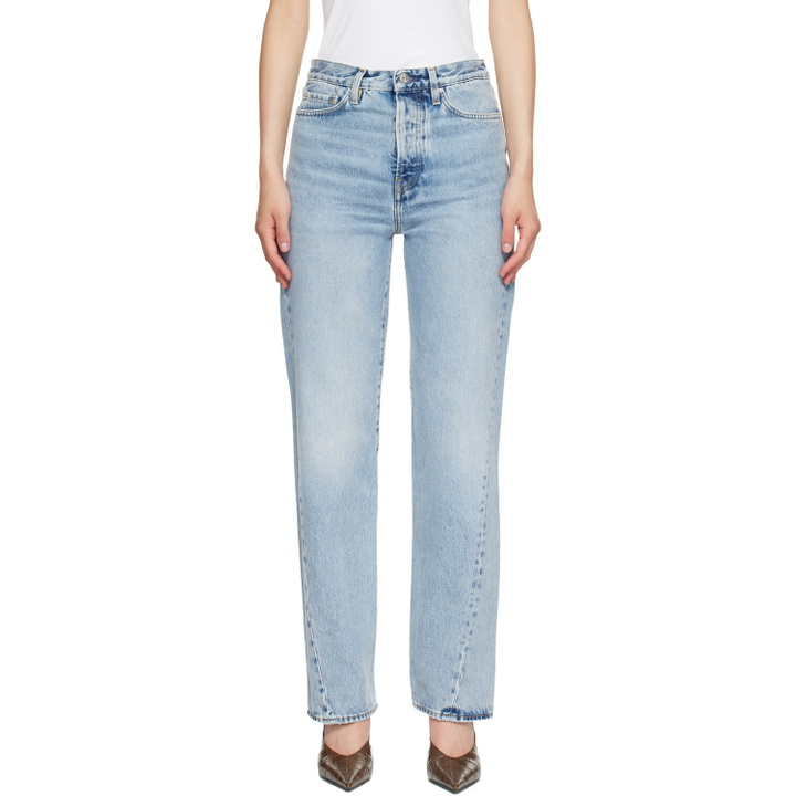 Photo: TOTEME Blue Twisted Seam Full Length Jeans