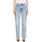 TOTEME Blue Twisted Seam Full Length Jeans