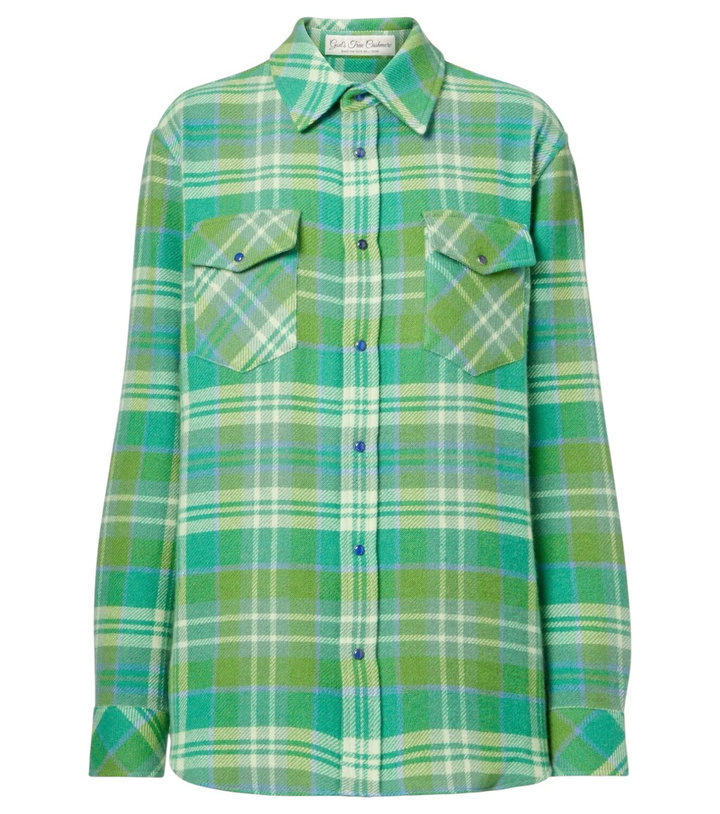 Photo: God's True Cashmere Hero plaid cashmere shirt