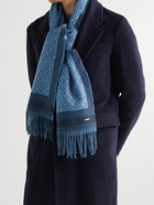 Loro Piana - Fringed Logo-Jacquard Cashmere Scarf