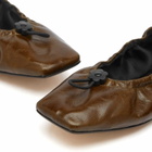Cecilie Bahnsen Women's Orbella Ballerina Shoe in Olive
