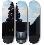 The SkateRoom - René Magritte Set of Three Printed Wooden Skateboards - Blue