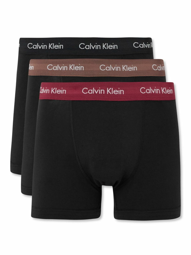 Photo: Calvin Klein Underwear - Three-Pack Stretch-Cotton Boxer Briefs - Black