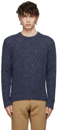 Massimo Alba Navy Simon Crewneck Sweater