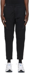 C.P. Company Black Diagonal Raised Utility Lounge Pants