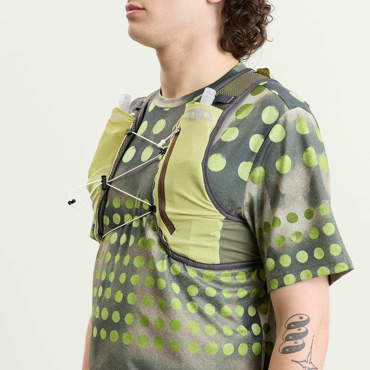 Pas Normal Studios Men's x Salomon T.K.O. Race Skin 2 in Sweat Pea/Deep Lichen