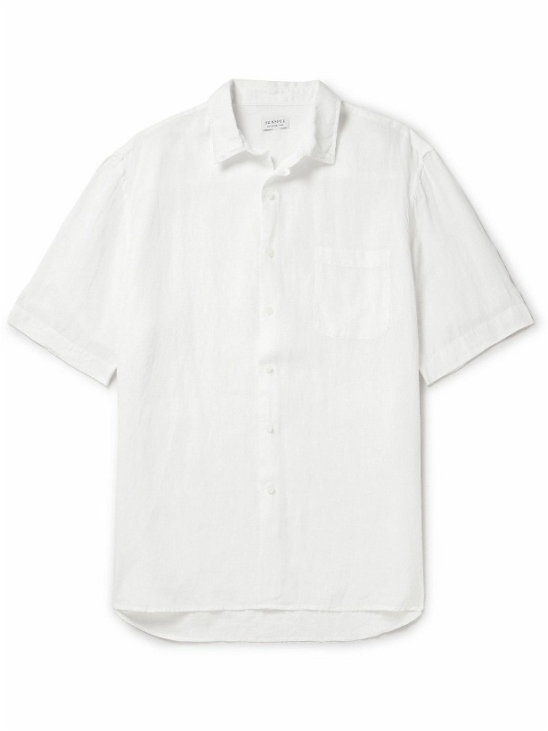Photo: Sunspel - Linen Shirt - White