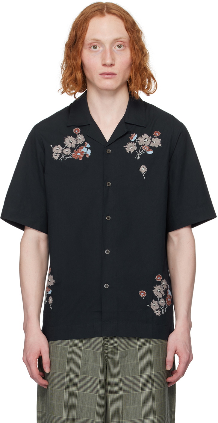 Paul Smith Navy Embroidered Shirt Paul Smith paul-smith-navy-embroidered-shirt-paul-smith