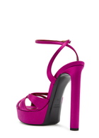 Saint Laurent Chandelle 110 Satin Sandals Pink