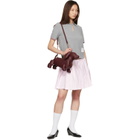 Thom Browne Burgundy Soft Pebble Grain Leather Mini Hector Bag