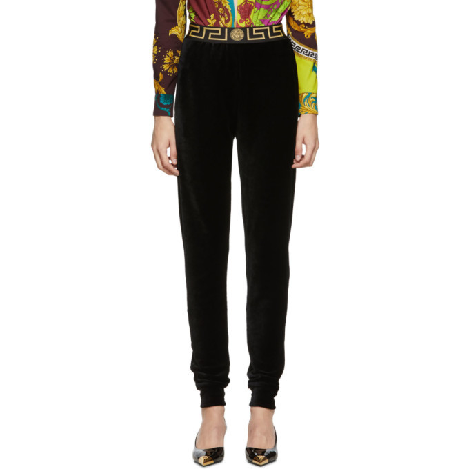 Photo: Versace Underwear Black Velvet Empire Medusa Lounge Pants