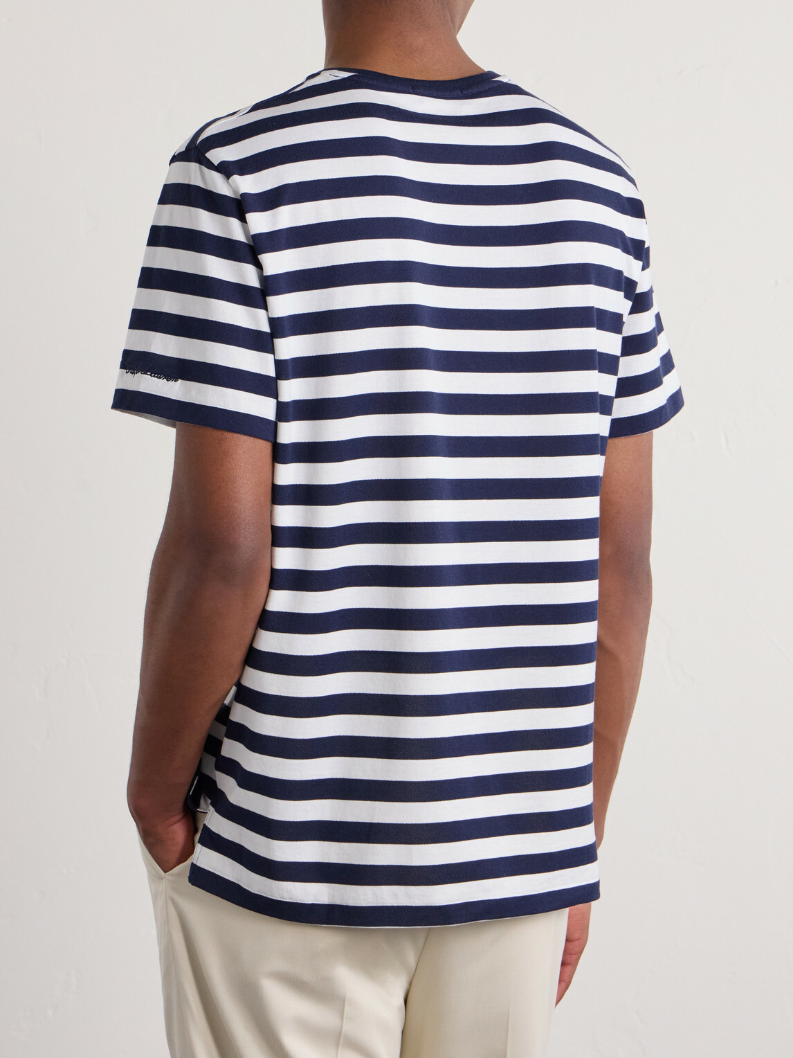 Ralph Lauren Purple label - Striped Cotton T-Shirt - Blue