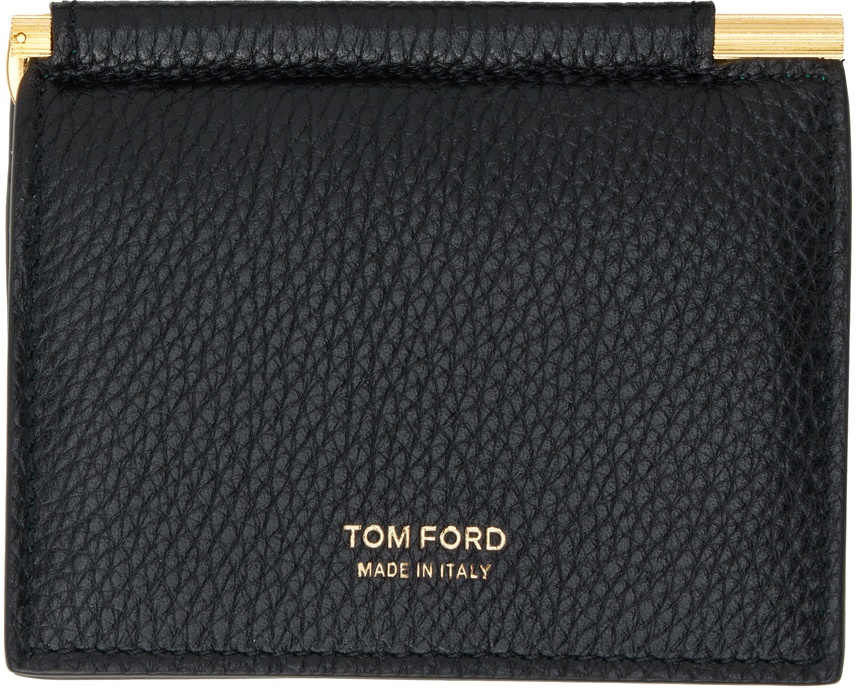 TOM FORD - Full-Grain Leather Cardholder with Lanyard - Black TOM FORD