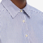 DONNI. Women's Stripe Pop Shirt in Navy Stripe