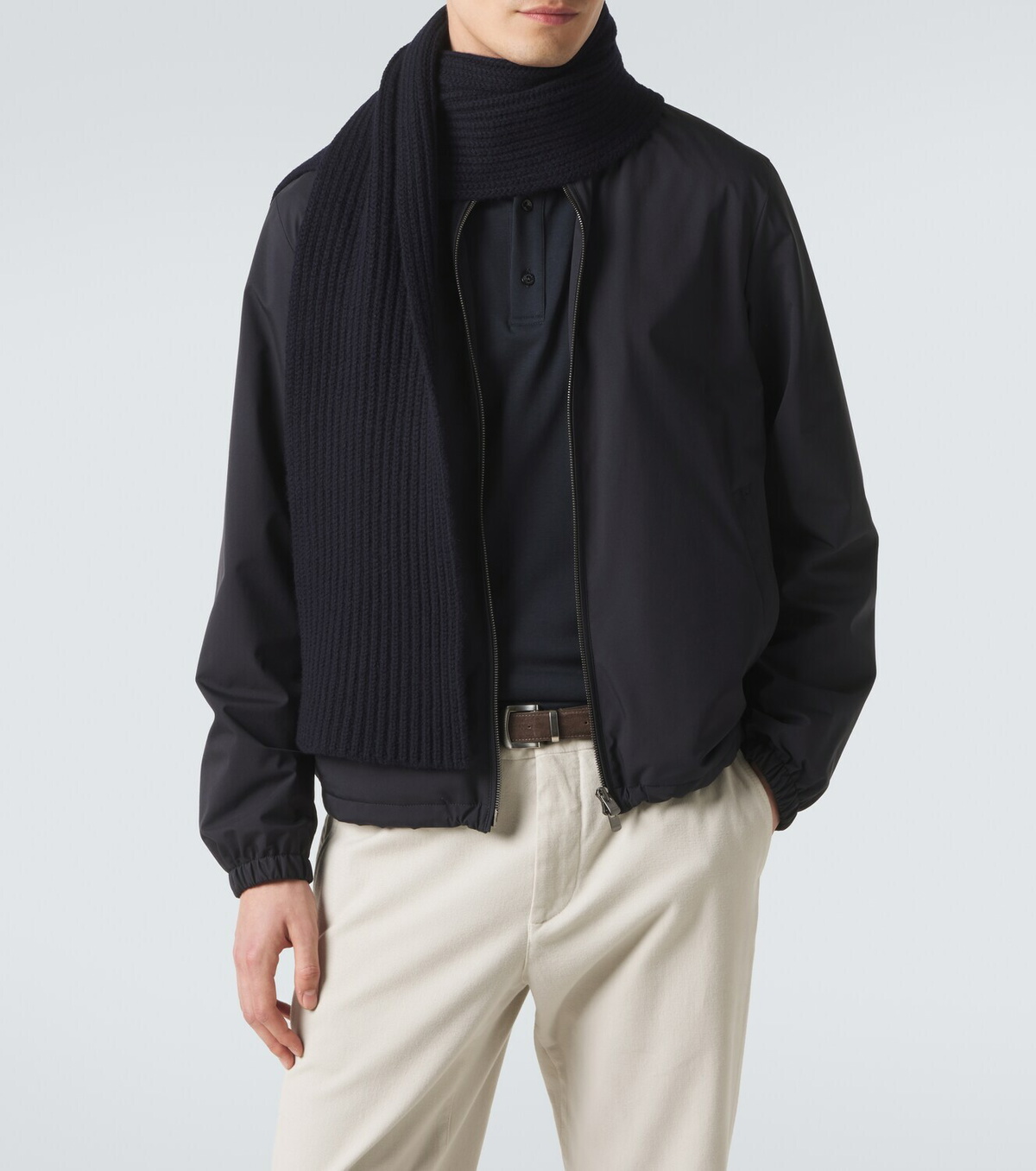 Agnona Ribbed-knit cashmere scarf