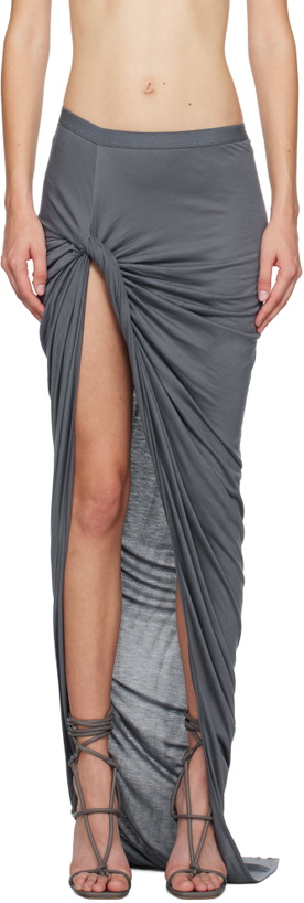 Photo: Rick Owens Lilies Gray Porterville Twist Edfu Maxi Skirt