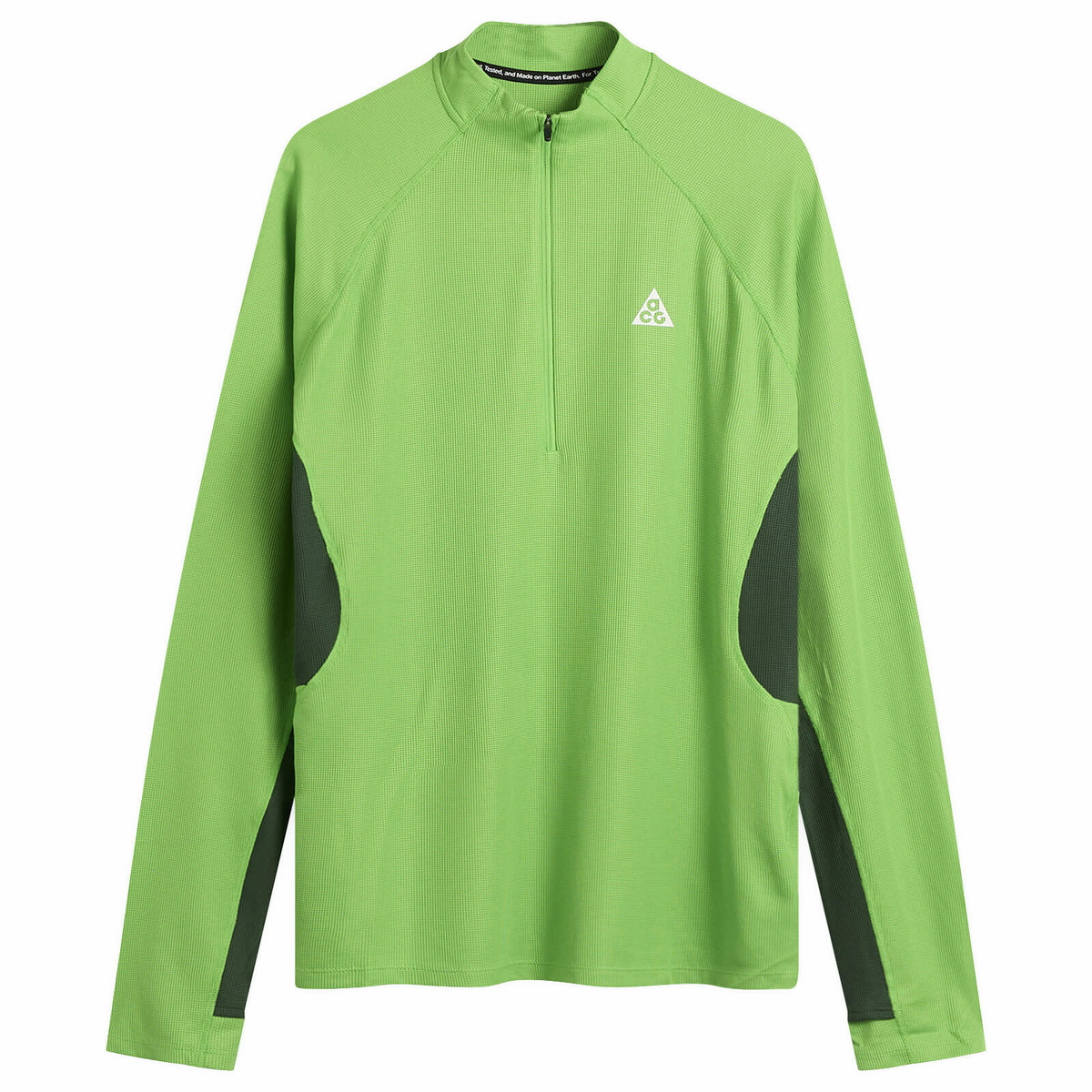Nike Running Men's Nike Mens ACG Running Trail Top in Mean Green/Fir/Summit White