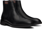 Paul Smith Black Leather Lansing Signature Stripe Chelsea Boots